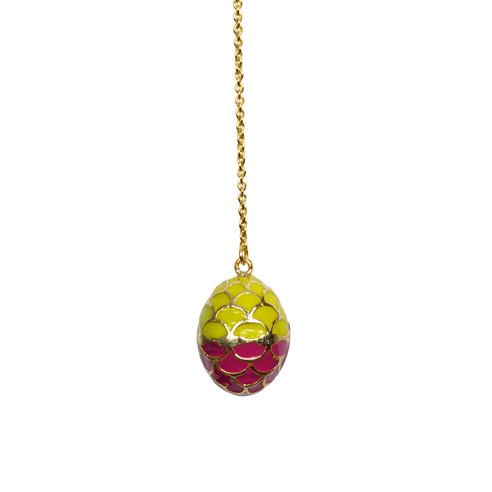 Deco Mosaic Gold-Plated Shoulder Duster Earrings in Green & Pink