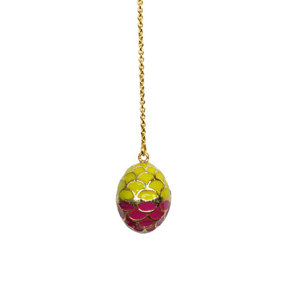 Deco Mosaic Gold-Plated Shoulder Duster Earrings in Green & Pink