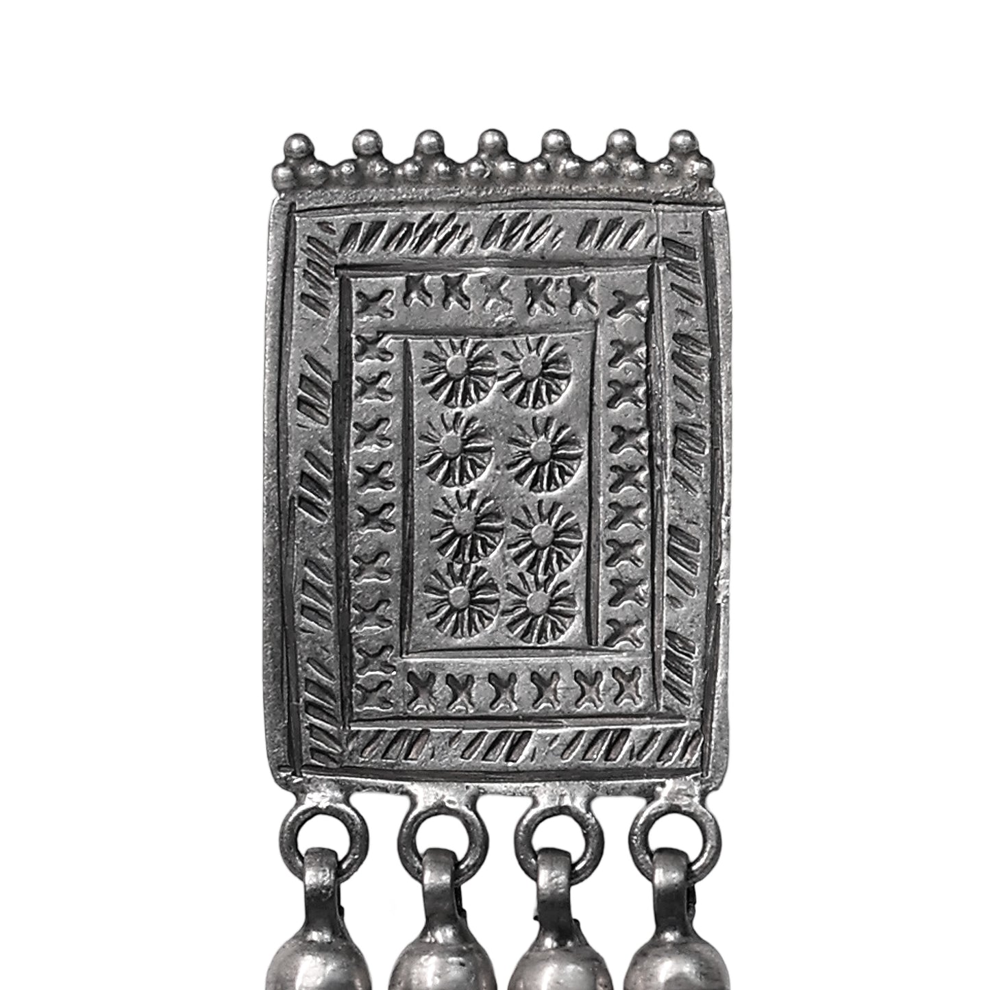 Sitara Handcrafted Engraved Silver Earrings – Timeless Elegance with Butterfly Post Closure