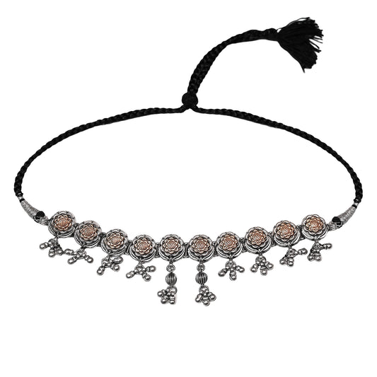 Phulwari Elegant Cast Choker Necklace with Adjustable Drawstring