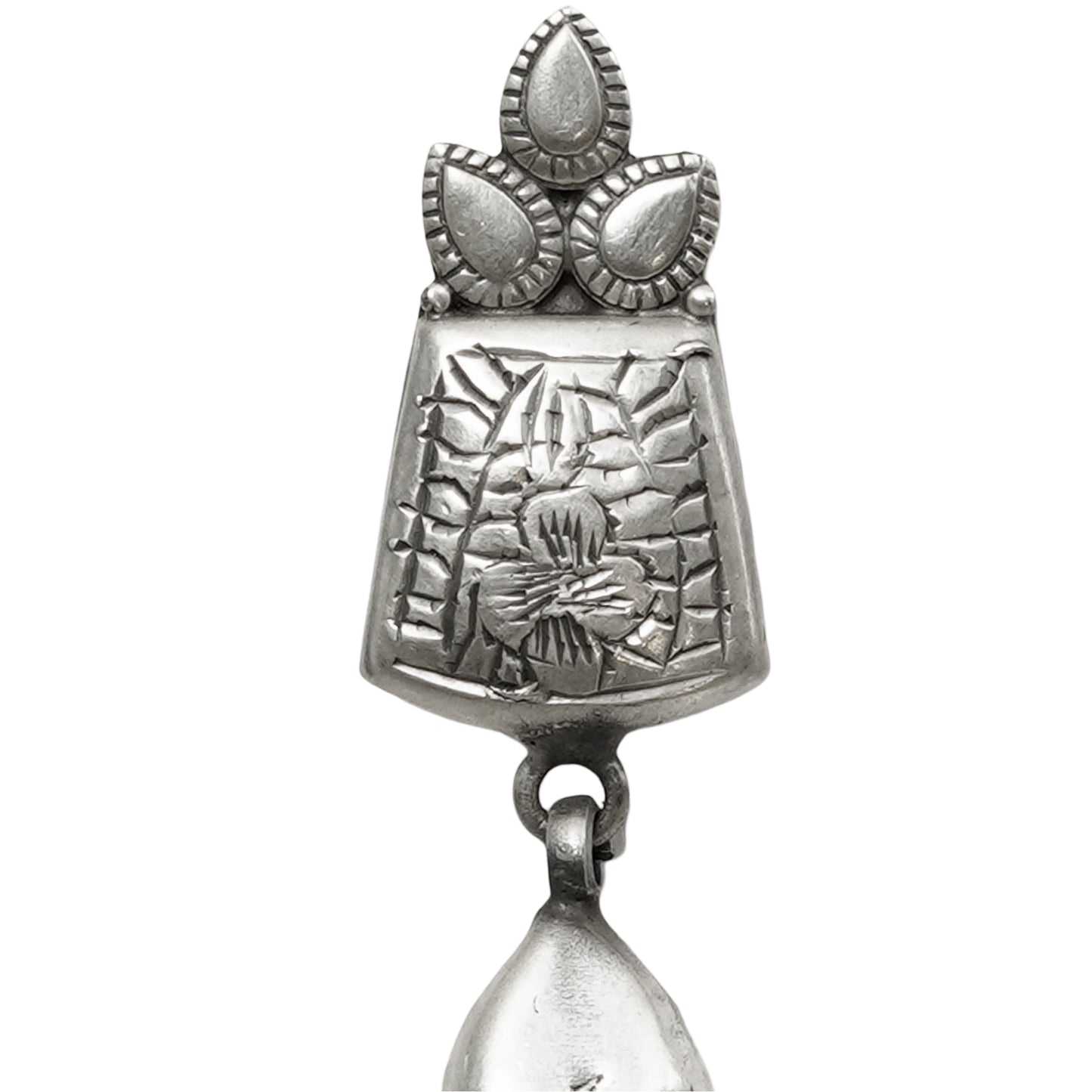 Sitara Handcrafted Engraved Silver Earrings – Timeless Elegance with Butterfly Post Closure