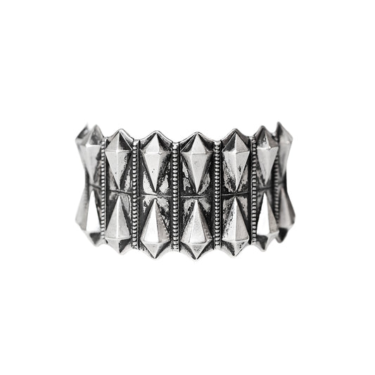 Devi Stamped and Embossed Silver Bangle (Kada)