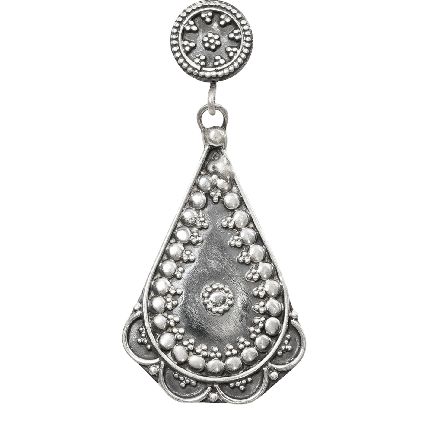 Sitara Handcrafted Cast Silver Earrings